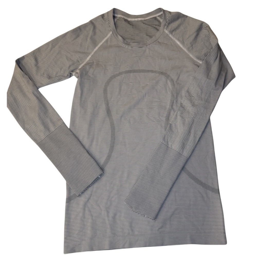 Lululemon Swiftly Tech Long Sleeve Crew Shirt Stride Gray Women's Sz 6 Athletic